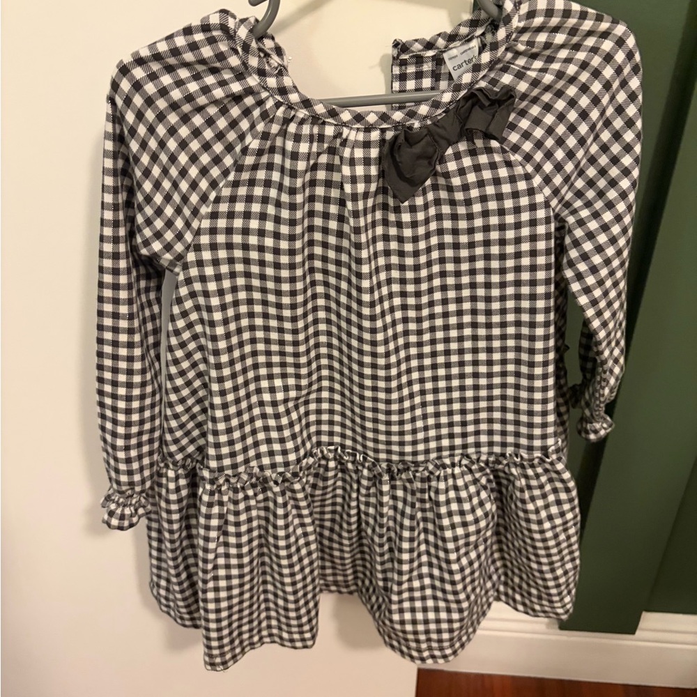 Carter's Black and White Checkered Dress